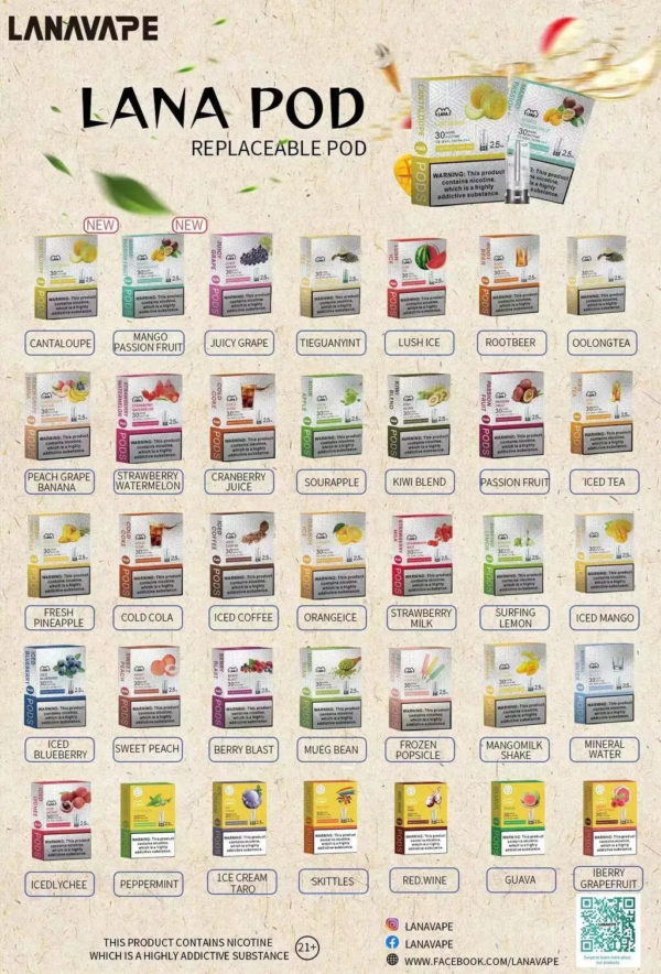 LANA拉納煙彈✨一代通用煙彈🎶獨家代理🎶價格全台最低👍最涼非他莫屬💖限時活動 10送1