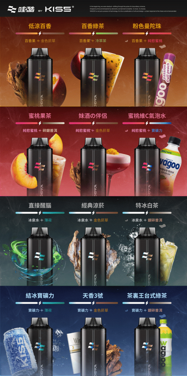 迪拜爆款【WAGOO❣️哇酷拋棄式6500口❣️】by KIS5 的高端品牌 【滿7送1請備注口味】